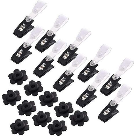 50 Pinces Anti-Vent pour Drapeaux de Jardin, Clips de Fixation Résistants au Vent, Petits Gadgets Ménagers pour Extérieur - A (1/4)