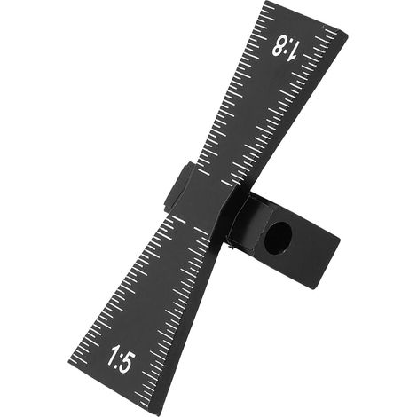 Jauge à queue d'aronde en alliage d'aluminium outil menuiserie règle traçage pour assemblage bois ratio 1:5 1:8 1 pièce (1/5)