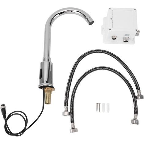 Robinet automatique avec capteur infrarouge, eau froide unique, évier électronique sans contact pour salle de bains et cuisine (1/5)