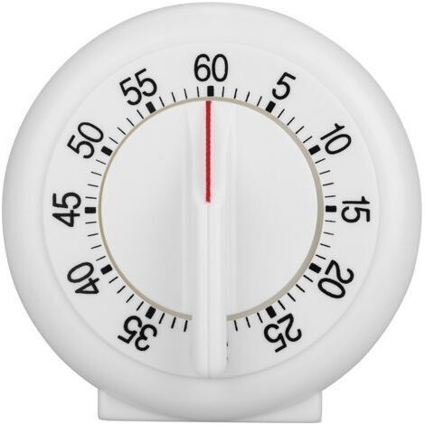 60 Minute Round Kitchen Timer with Mechanical Counter and Alarm Clock (1/5)