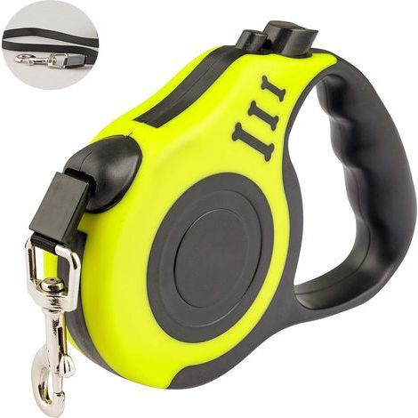 Meters Retractable Dog Leash with Comfortable Handle, Flexible Dog Leash for Small, Medium, Large Dogs, Retractable Dog Leash for Walking and Training, Yellow (1/5)
