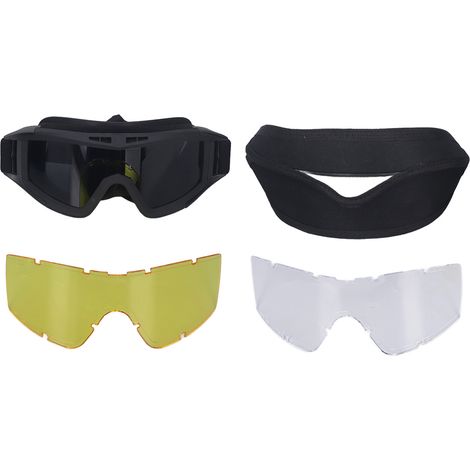 Lunettes de cyclisme anti-UV avec sangle, protection sportive, 2 verres interchangeables inclus. (1/5)