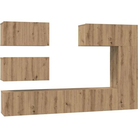 Maison Exclusive - Ensemble meuble TV 6 pcs Chêne artisanal Bois d'ingénierie