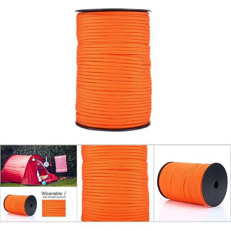 100 m orangefarbenes reflektierendes Paracord für Überlebensarmband und Schlüsselband (1/5)
