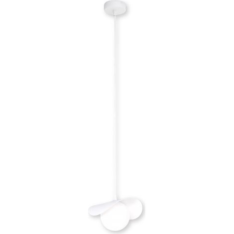 Lampada a sospensione bianca sfera vetro G9 Emibig Ritual (1/4)