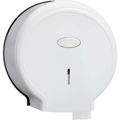 Gewerblicher Toilettenpapierspender, großer 27 cm Wand-Toilettenpapierspender, ABS-Material, wasserdichter Papierhalter (weiß).