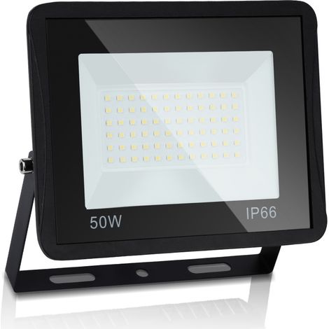 SWANEW Proiettore a LED da 50W - Illuminazione esterna a LED IP66 - Proiettore a LED - Luce fredda per Garage. Giardino. Terrazza (1/5)