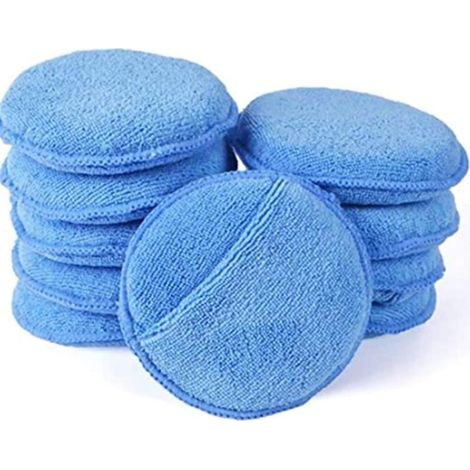 10-teiliges Mikrofaser-Handpolierschwamm-Set, ultraweiches Autowachs-Applikatorpad zur Reinigung von Autoglasscheiben (1/5)