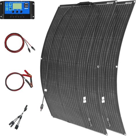Panneau Solaire, Flexible et Étanche, Haute Efficacité, kit solaire 200w (1/2)