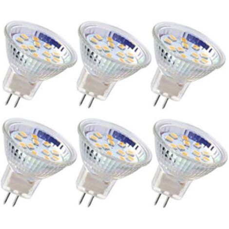 Pack LED Bulbs MR11 Spotlight GU4 Bulbs 3W 18 LEDs Halogen Lamps 20W Equivalent Non-Dimmable LED Bulbs 12V AC/DC for Home and Landscape Track Lighting (Warm White) (1/4)