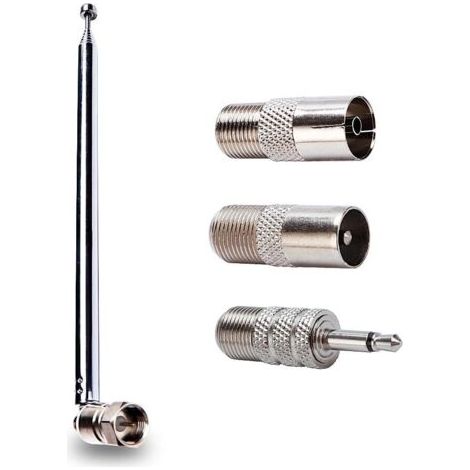 7-Section Antenne Télescopique FM 75 Ohm, FM Antenne Radio Antenne Chaine HiFi pour Mini-Récepteur, Récepteur Dab AM FM 75 Ohm, Compatible avec Denon, Roberts, Marantz, Yamaha, Pionnier (1/5)