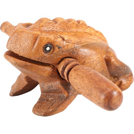 Thailändischer Glücksfrosch, hölzernes Musikinstrument – Dekoration für Zuhause oder Büro (1/2)