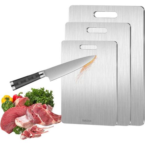 Planche à découper titane double face qualité alimentaire – Pour viande, légère et durable