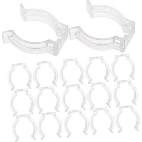 30 clips de fixation transparents en plastique pour tubes (1/5)