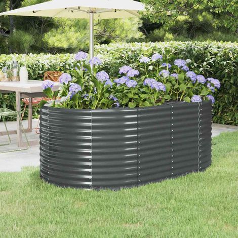Lit surélevé de jardin Acier galvanisé Anthracite (1/5)