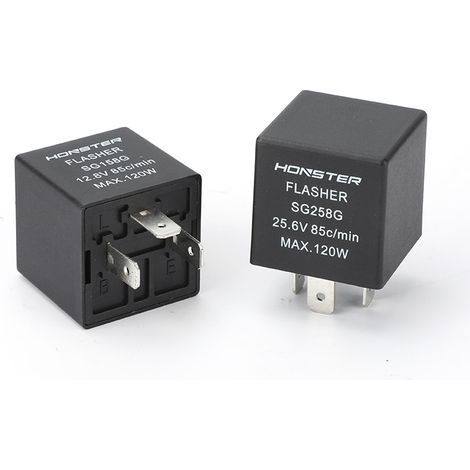 New Energy 120-W-Dreipol-Blinkerrelais, 12 V/24 V optional, universell für den Einsatz im Automobilbereich, 24-V-Einzelspulen-Verriegelung
