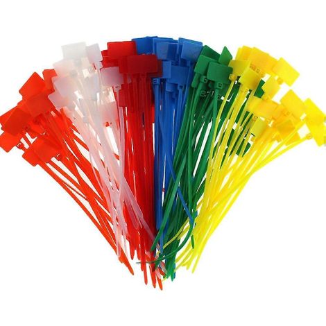 250 étiquettes de marquage de câbles en nylon 7 couleurs pour câbles électriques (1/5)
