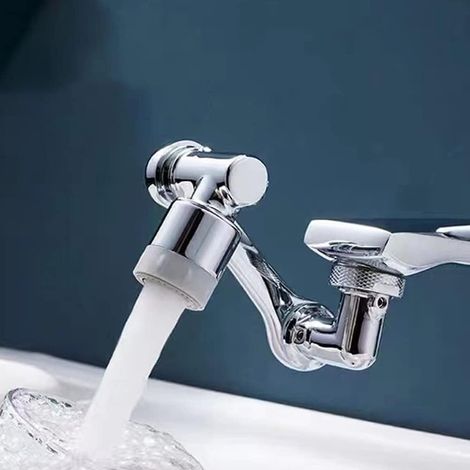 Aérateur de Robinet Pivotant à 1080 °, Rallonge de Robinet pivotante universelle, aérateur d'eau, pour lavage du visage, gargarisme et lavage des yeux, Sortie d'eau à double mode (1/5)