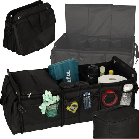 Organizer per bagagliaio auto con borsa termica 37x76x32cm