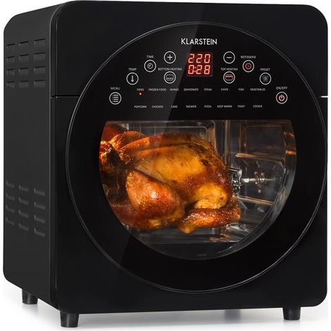 Klarstein AeroVital easy touch Freidora de aire caliente 1700W 14 litros 16 programas Negro