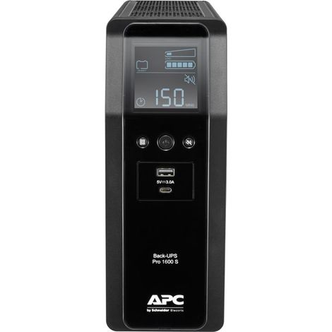 APC Schneider Electric Back-UPS Pro BR 1600VA Sinewave, 1,6 kVA, 960 W, 8 prese CA, Interfaccia LCD, Protezione da blackout e sovratensioni (1/5)