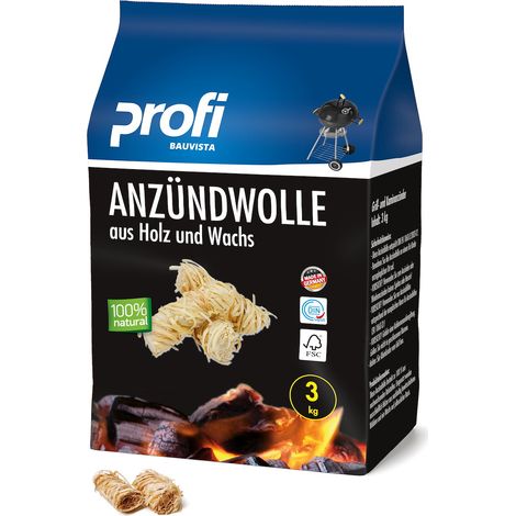 PROFI Anzündwolle 3 kg Papierbeutel