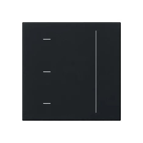 Gira S3000 Touchaufs. System 55 Schwarz m [5365005], 5365 005
