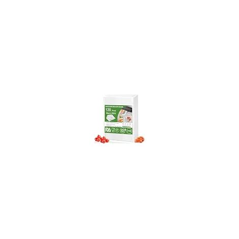 120 Sachets Sac Sous Vide Alimentaire 15x25 cm, Sac Sous Vide Gaufré, sans BPA, Approuvé LFGB, Sachet Sous Vide Alimentaire pour Conservation des Aliments, la Cuisson et Cuiseur Sous Vide (1/5)
