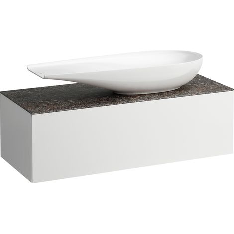 LAUFEN Il Bagno Alessi cajonera, encimera de piedra Marrone