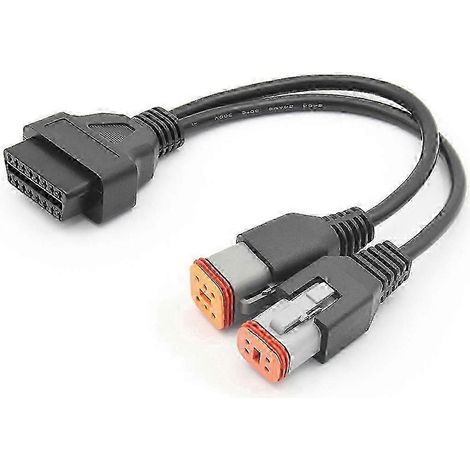 Câble adaptateur OBD II 6 broches vers 16 broches pour connexion 4 broches Harley Davidson (1/5)