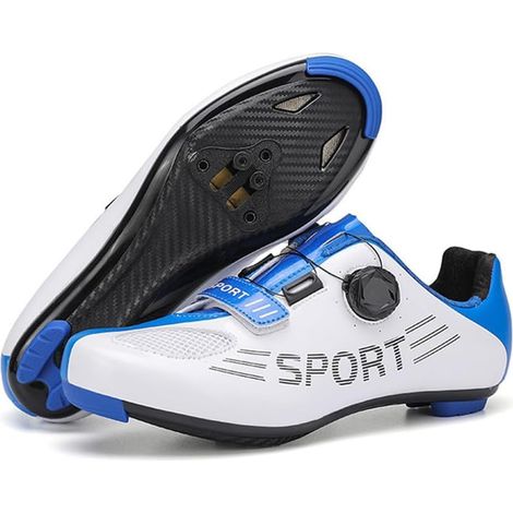 Men's and Women's Cycling Shoes, Breathable Road and Mountain Riding Shoes, Cleated Hard Sole Bike Shoes Compatible with SPD (1/5)