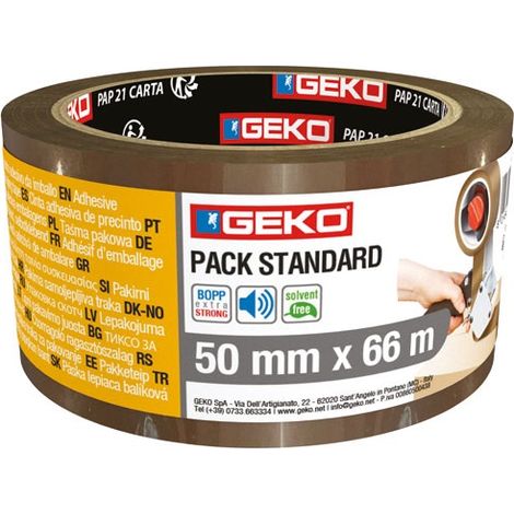 GEKO - Adhésif emballage havane 50 x 66 mm