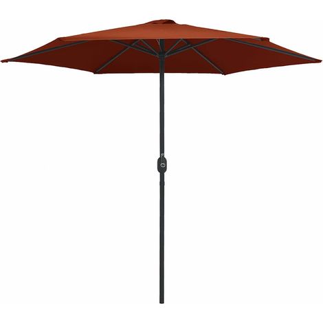 Maison Exclusive - Ombrellone da Giardino Palo in Alluminio 270x246 cm Terracotta (1/5)