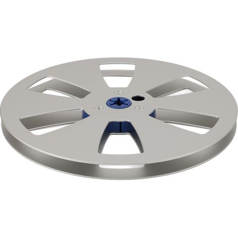 Bobine de bande magnétique vide 1/4" (7 pouces), 6 trous, en alliage d'aluminium, universelle, pour TEAC, ReVox et Studer (pièces détachées pour machines d'ouverture), couleur argent. (1/5)