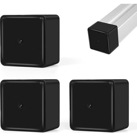 Embouts Profilé en Aluminium, 4 pièces Couvercle d'embout de Rail Solaire Photovoltaïque pour Profil 40x40 mm Finition Accessoires de Rail Solaire (1/5)