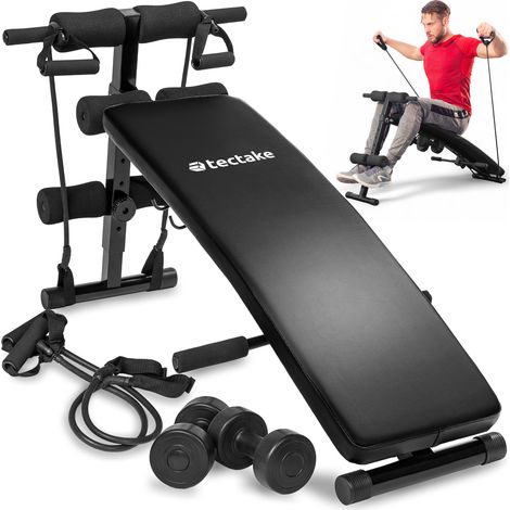 Banc de musculation réglable sur 6 positions en acier noir (1/5)