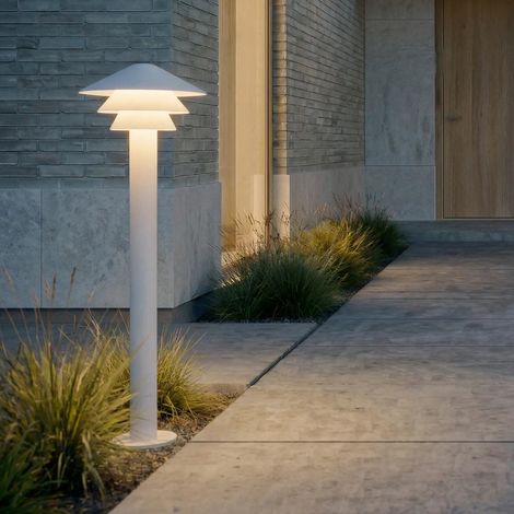 [NEUWERTIG] B-Ware Lucande Wegeleuchte Wegelampe Led Außenleuchte Gartenleuchte Weiß Ip54