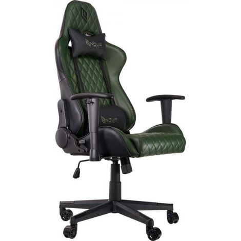 Sedia Ufficio/Gaming NOUA KUI PLUS K7 Verde Militare con Braccioli 2D e Schienale Inclinabile (1/4)