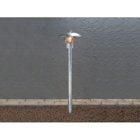 Moderne LED Wegeleuchte aus galvanisiertem Stahl, Höhe 98cm (1/5)