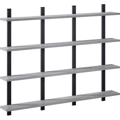 Scaffale da parete Sonoma grigio 102 x 13.5 x 80 cm vidaXL