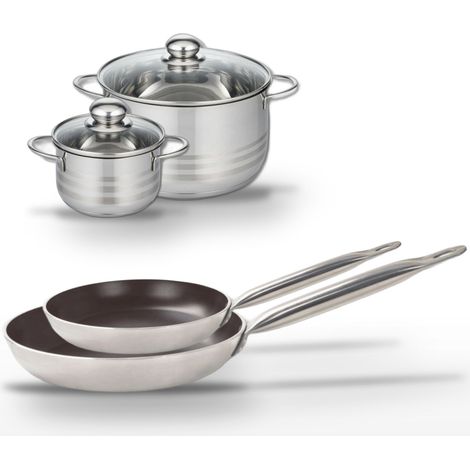 Lot Poêles 24/28 cm et Faitouts 14/20 cm Elo Bistro Line (1/5)