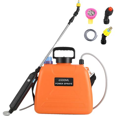 Spruzzatore a pressione, 3 velocità di spruzzo, design a zaino, arancione 6,5 litri (1/2)