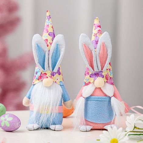Gnomo coniglio svedese, 2 pezzi – Decorazione scandinava per Pasqua (1/5)