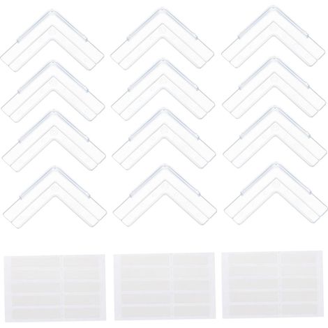 12 protège-coins de sécurité, PVC, blanc, pour coins pointus (1/5)