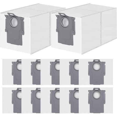 Lot de 12 Sacs à Poussière pour Roborock Q Revo/Qrevo S/Qrevo Pro/Qrevo Edge/Qrevo Curv/Qrevo Slim/S5V/S8 MaxV Ultra/QV 35S 35A/QR 598 798, Saros 10R/Z70 Robot Aspirateur, Accessoires Sac à Poussière (1/5)