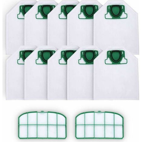 Ulisem10 Staubsaugerbeutel mit 2 HEPA-Filtern für Vorwerk Kobold VK200 FP200, Premium 5-lagiges Microvlies für Allergiker (1/4)