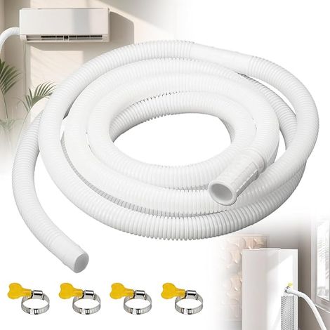 Tuyau De Vidange Flexible Pour Climatiseur Et Déshumidificateur, 5m Tuyau Condensat Clim Ø16mm, Tuyau de Vidange pour Climati-seur, Tuyau de Condensat Climatiseur Clim, Avec Colliers de Serrage (1/5)