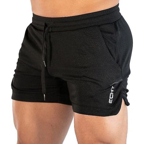Short de sport homme, pantalon de fitness, jogging, taille S, noir (1/3)