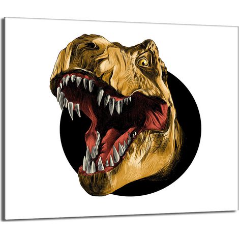 Placa protectora de vidrio para estufa 60x52 Dinosaurio (1/5)