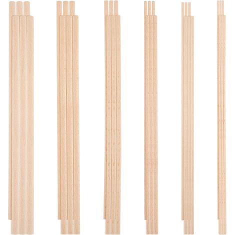 Tiges Goujon Bâtons en Bois 3,4,5,6,8,10 x 300 mm - Bâtonnets Hêtre Tailles Assorties pour Projets Bricolage et Artisanat (1/5)